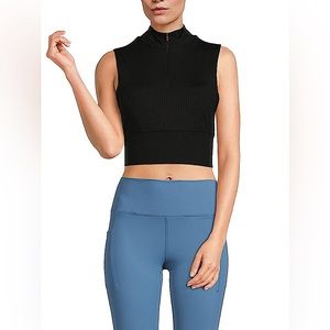 NEW Spyder Ribbed Crop Zip Up Size S